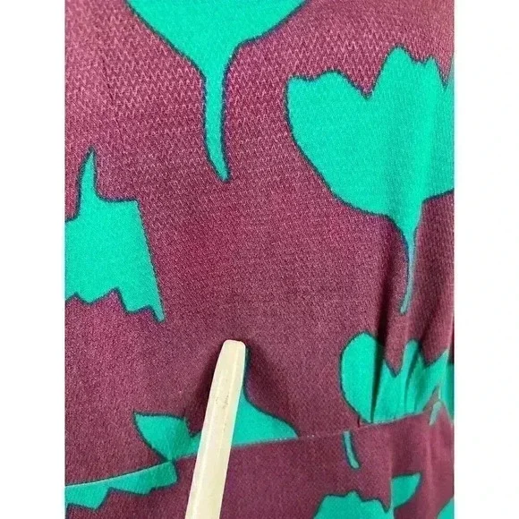 White Stuff UK Women's Midi Dress Size 16UK Purple Teal Pockets Half Sleeve L - Picture 3 of 12